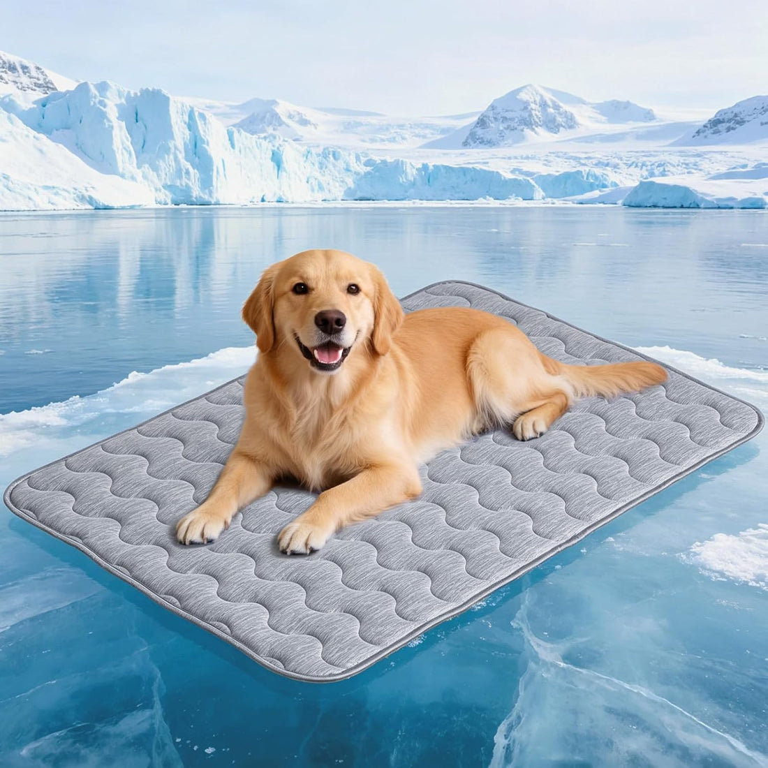Dog Crate Pad 35" x 24" Self Warming Pet Bed for Medium Dogs, Gray