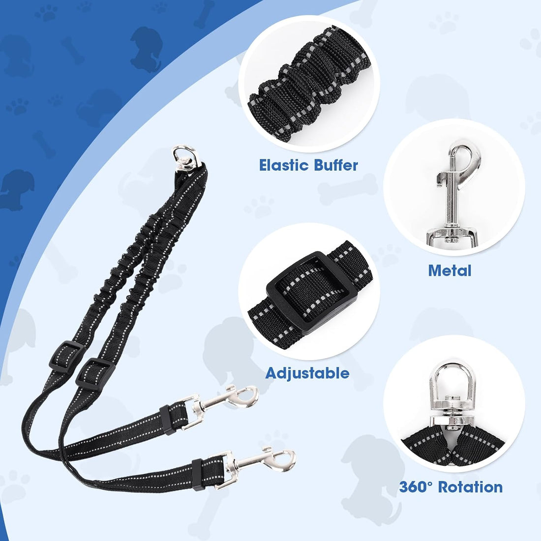 Uxisae Double Dog Leash
