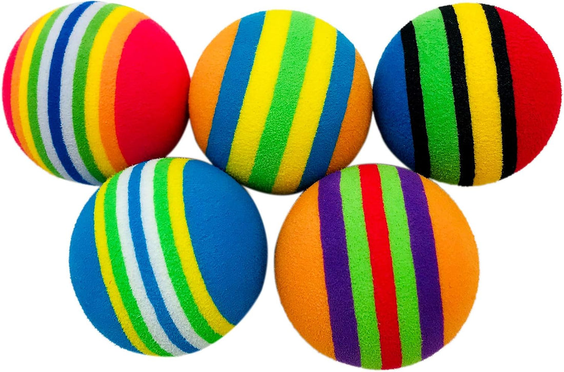 PET SHOW 15pcs 1.4" Interactive Cat Toy Balls for Indoor Cats