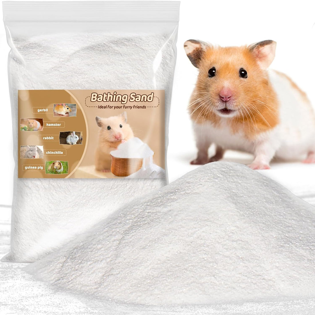 Sukh Hamster Sand Bath - White Fine Silica Sand