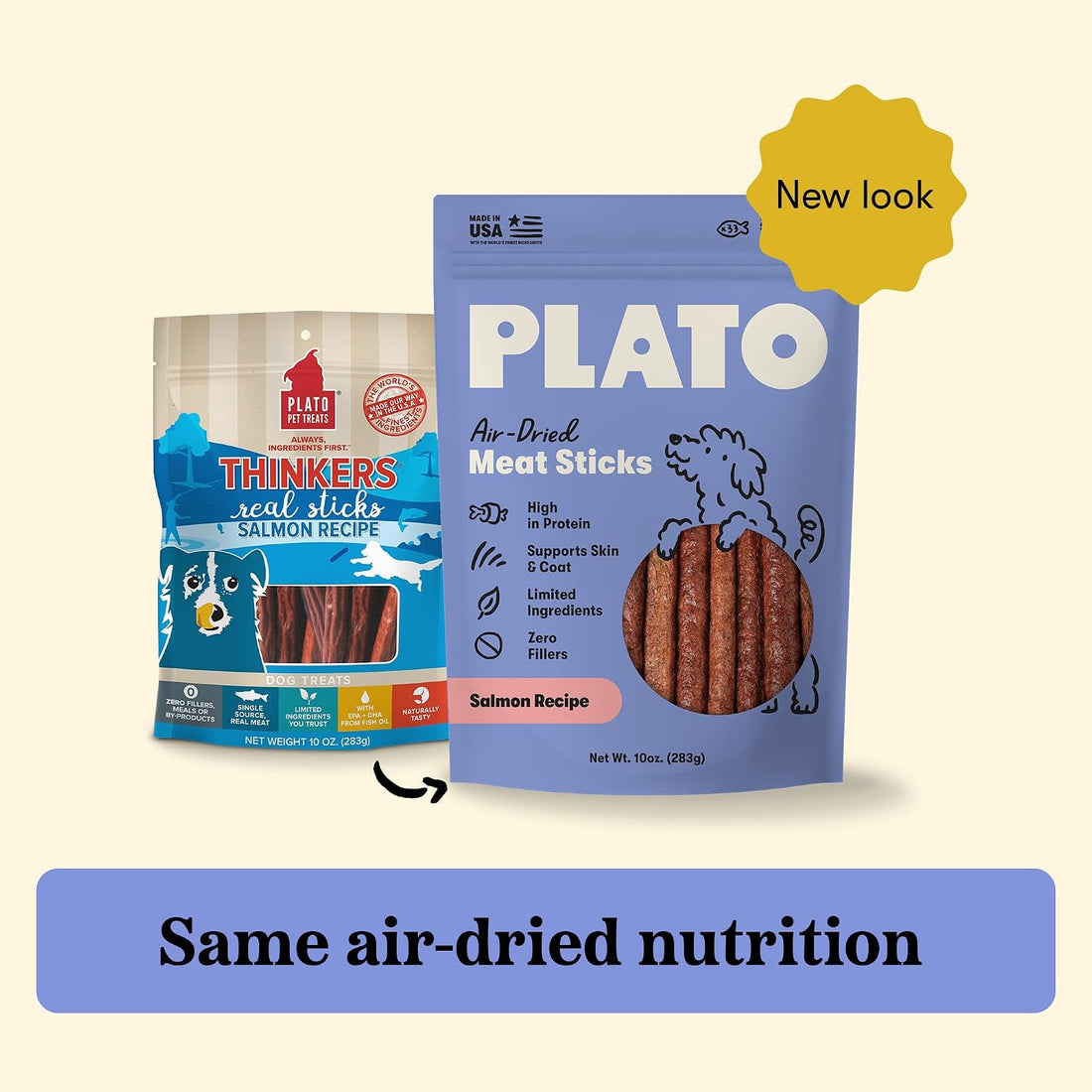 Plato Meat Sticks Salmon Dog Treats