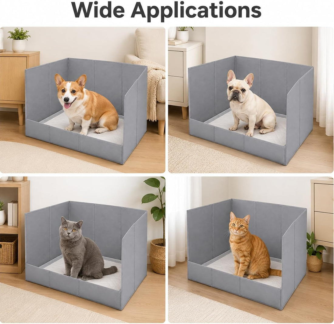 YAYODS Dog Litter Box Indoor with Wall