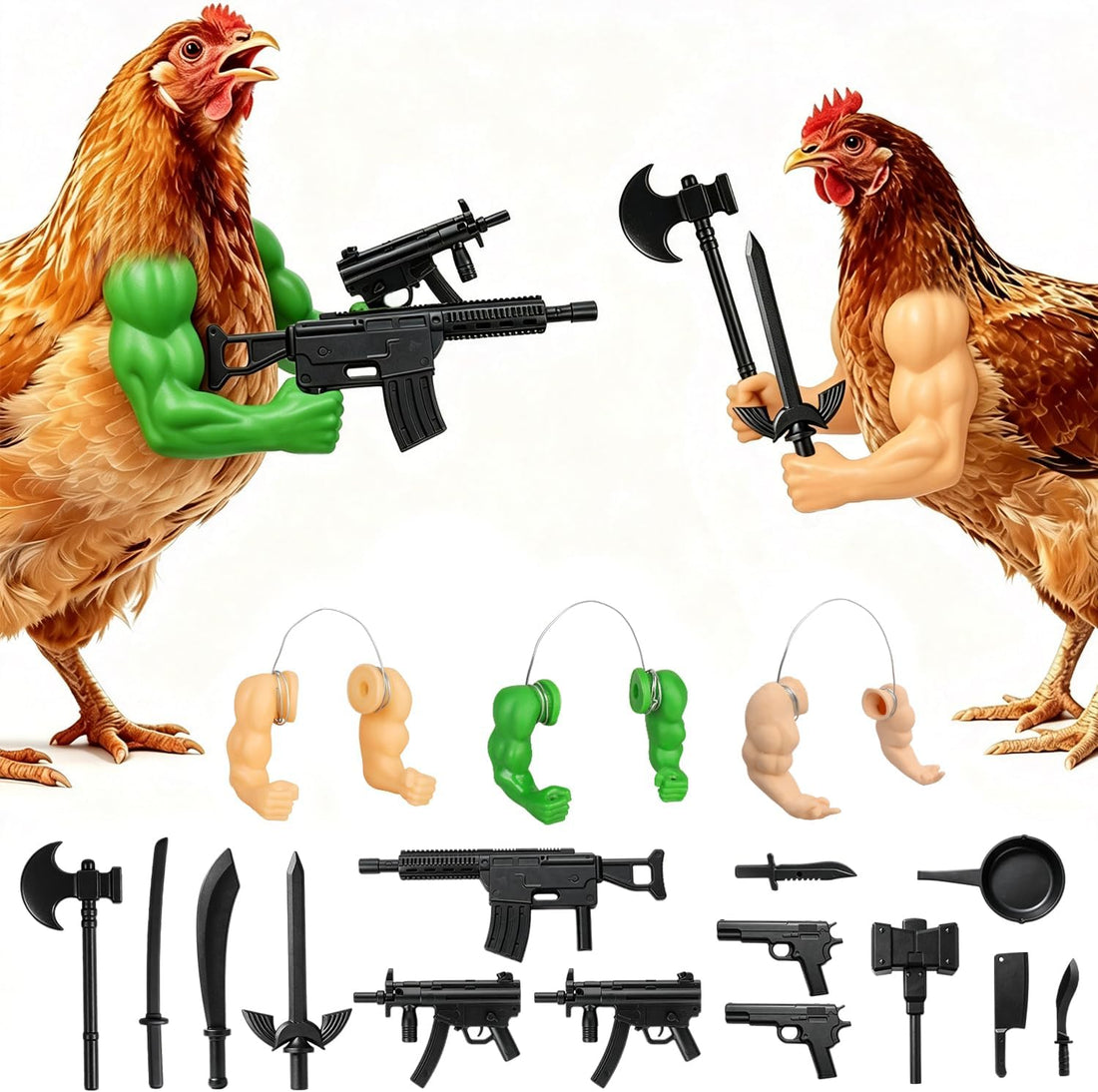 Enrichoice 3 Pairs Chicken Arms to Put on Chickens Toys