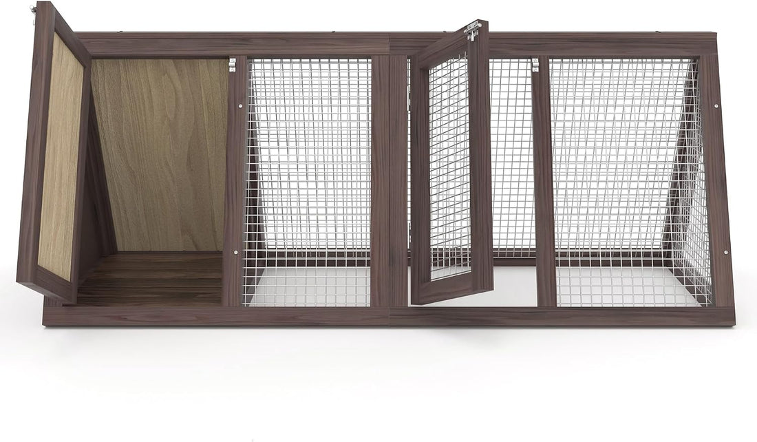 Outdoor Chicken Coop Wooden A-Frame Small Animal Coop Rabbit House