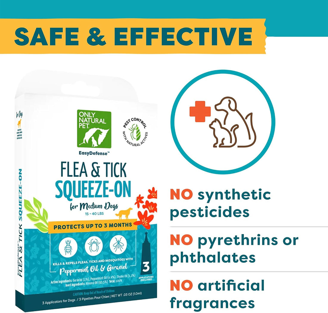 Only Natural Pet EasyDefense Flea & Tick Prevention for Medium Breed