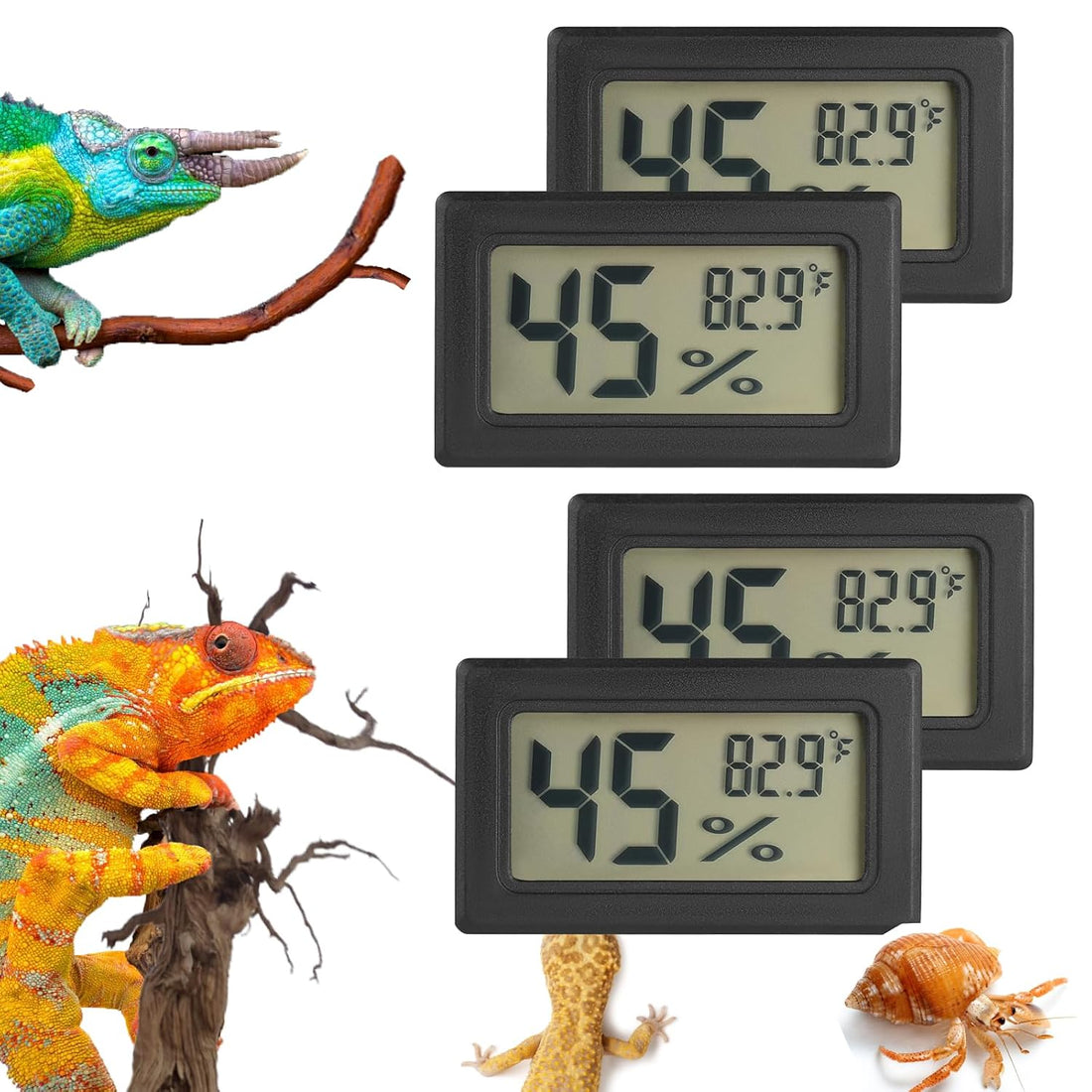 Reptile Thermometer and Humidity Gauge Digtal Terrarium Thermometer