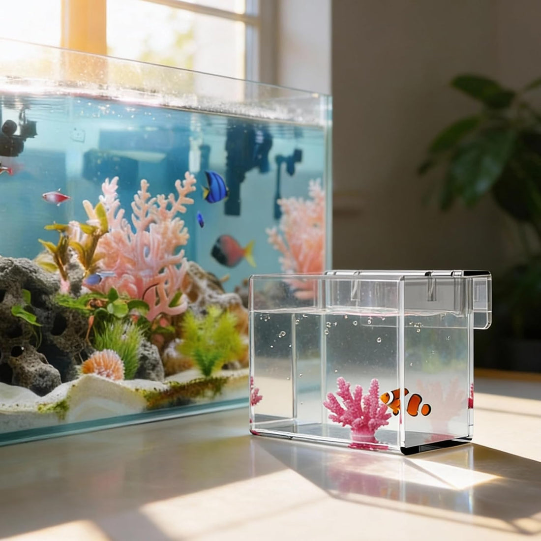 Hatchery Incubator Tank for Fish & Corals, Drip Acclimation Container