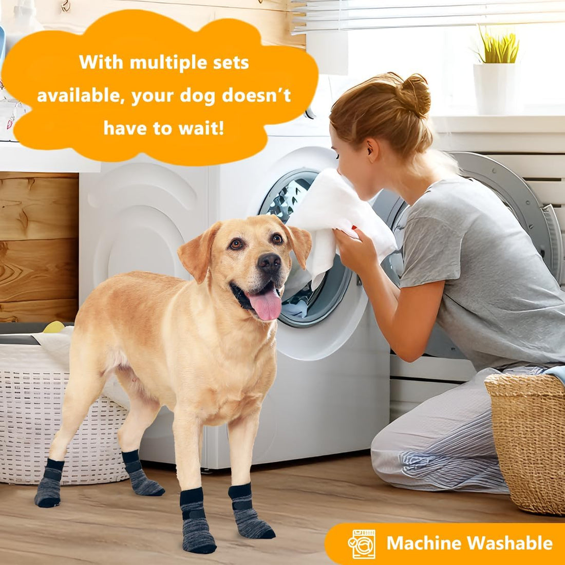 Dog Socks 12 Pack to Prevent Licking Paws