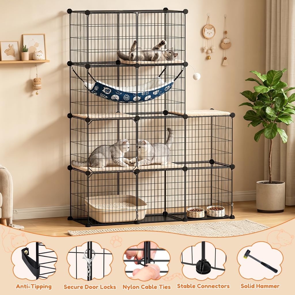 COMHOMA Cat Cage DIY Cat Enclosures Catio for Kitten