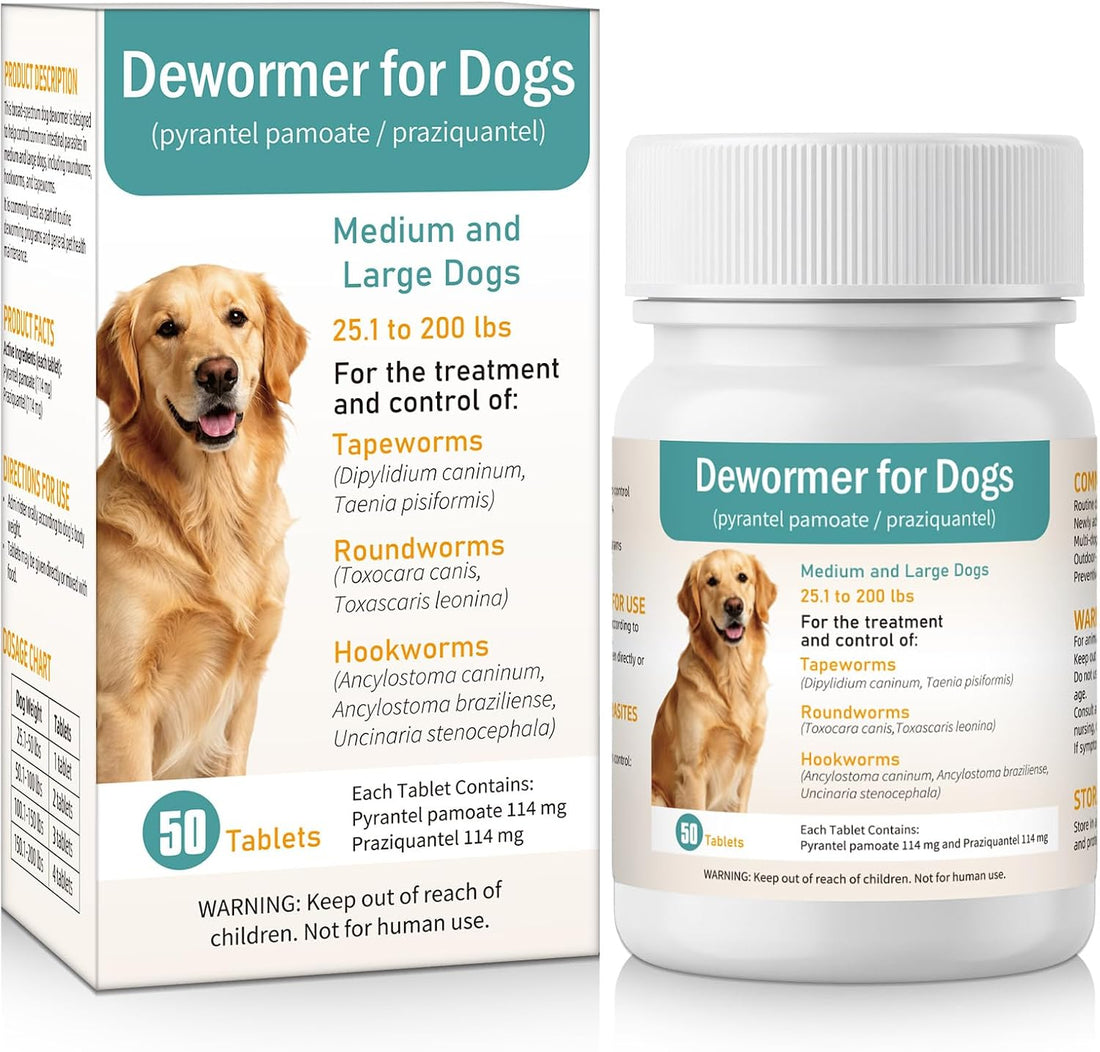 Dewormer for Dogs, Broad-Spectrum Dog Dewormer for Tapeworms