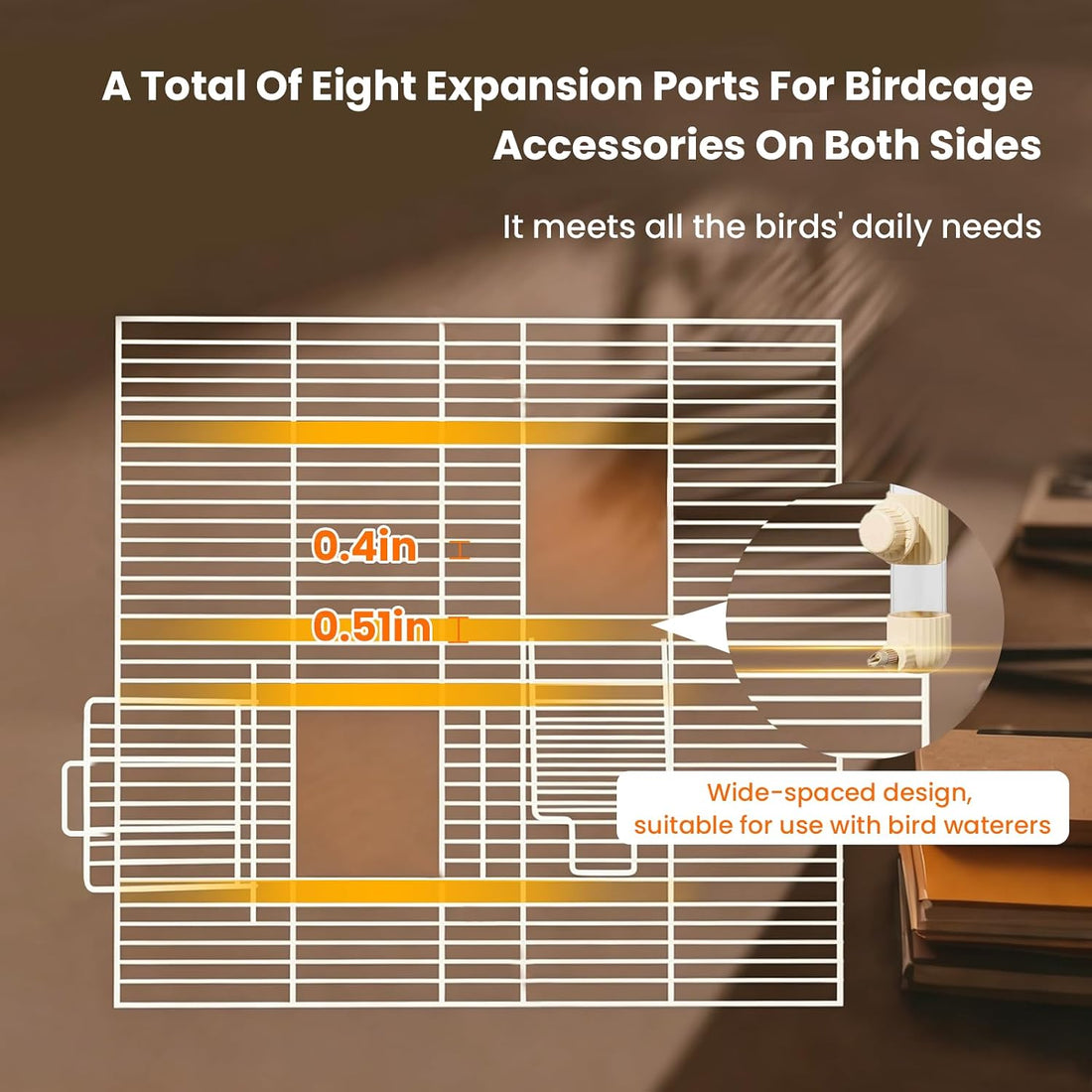 39-inch Large Double-Layer Bird Cage,Bird Flight Cage with Perch