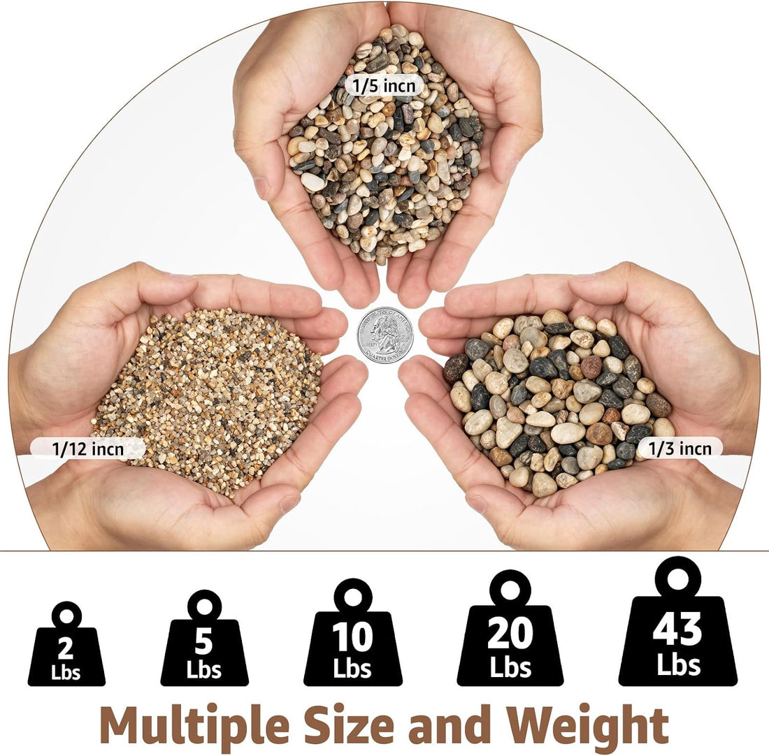 5 lbs Aquarium Coarse Sand, 1/12'' Premium Gravel and Substrate