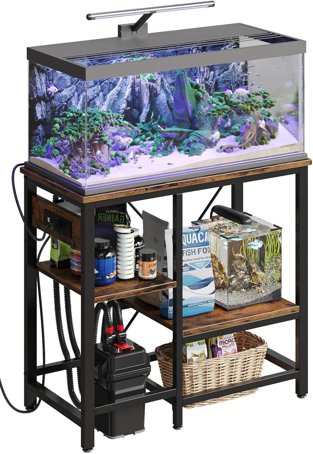 Bestier 20-29-37 Gallon Fish Tank Stand with Power Outlet