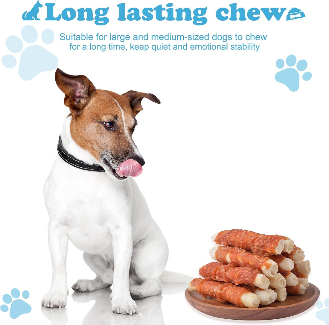 Dog Treats Chicken Wrapped Rawhide Rolls Healthy Dog Chews Long