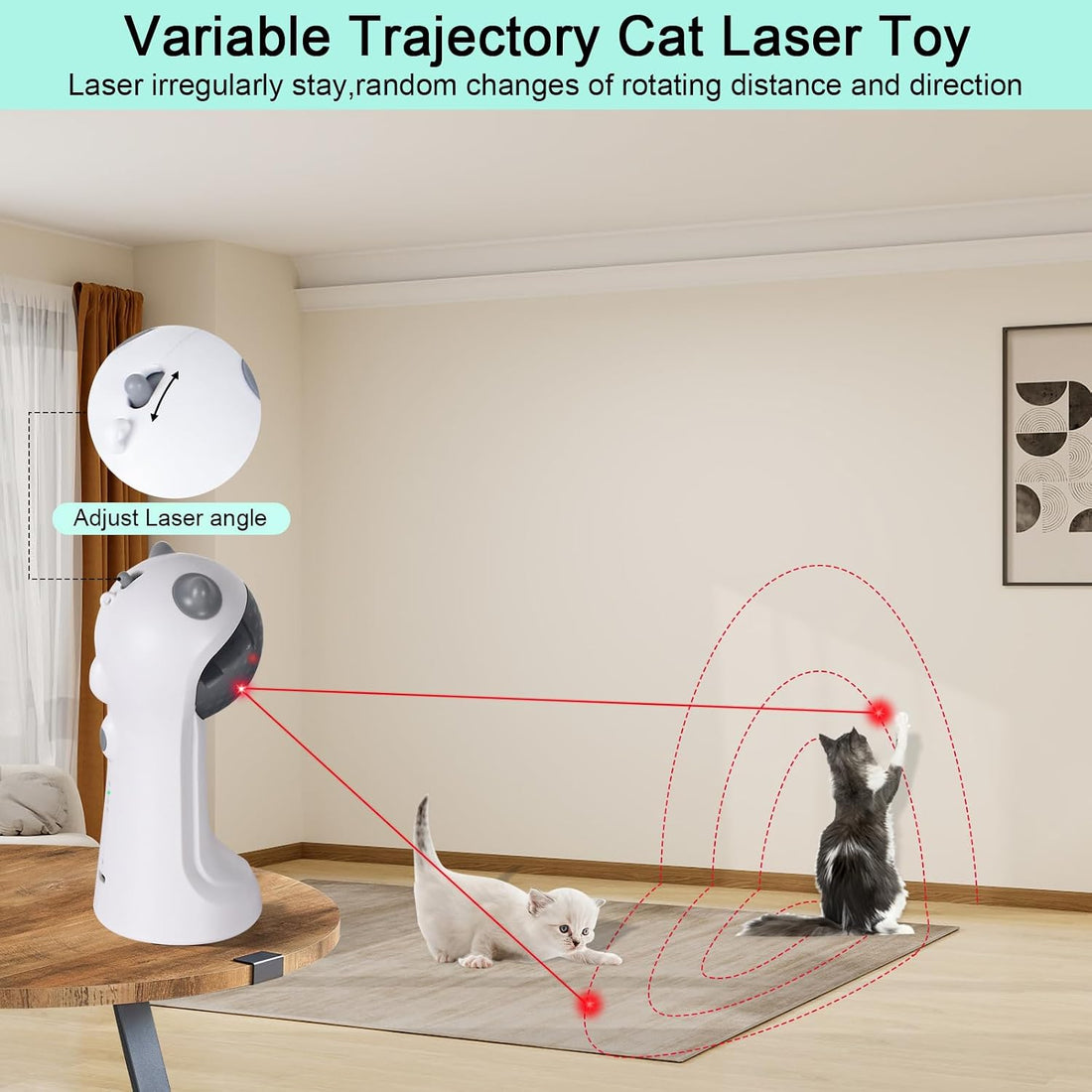TBTeek Cat Toy, Automatic Motion-Activated, 5 Fun Patterns