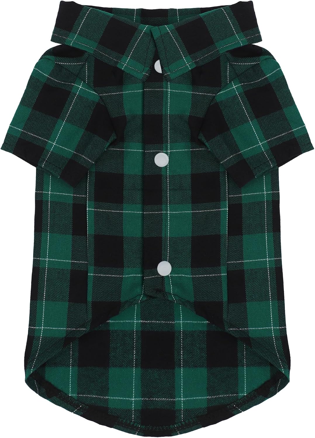 Paiaite Plaid Dog Shirt: Classic Checkered Style in Pure Cotton