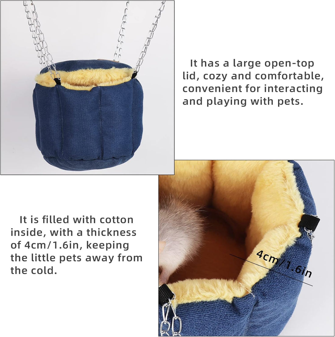 Sugar Glider Pouch, Rat Hanging Bed, Chipmunks Warm Bed