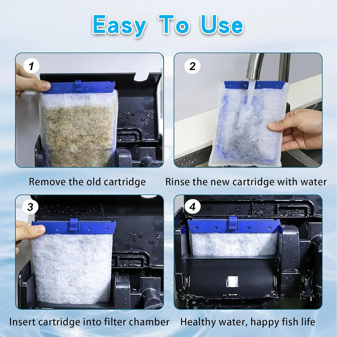 Qwakay Large Filter Cartridges for Tetra Whisper Bio-Bag Filters