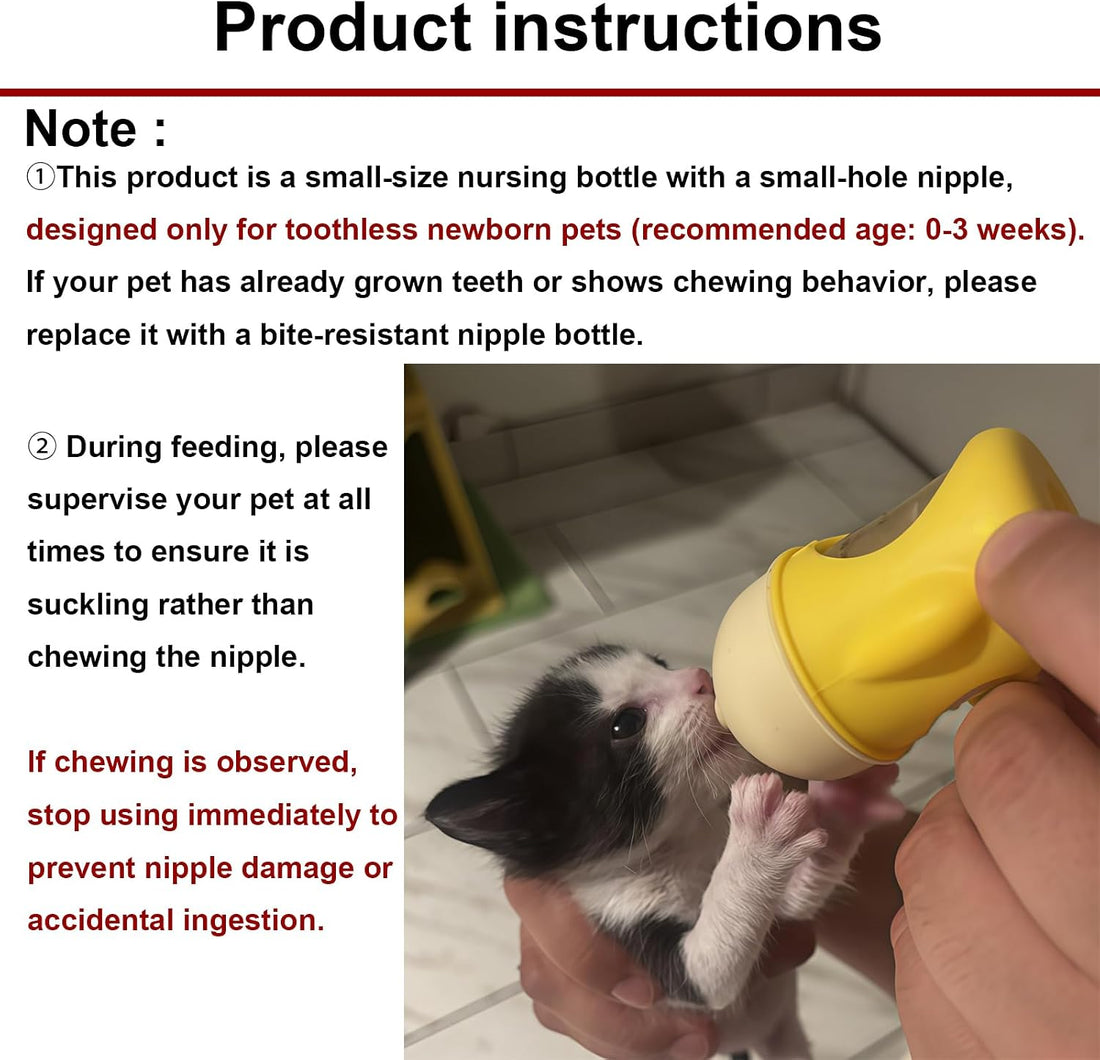 Pet Nursing Bottle, Yellow Animal Feeding Bottles with Soft Silicone