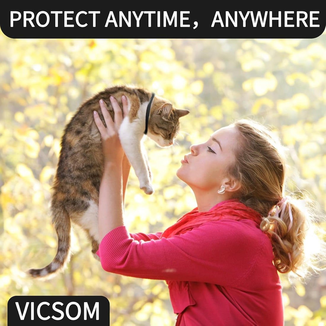 VICSOM Flea Collar for Cats, Flea and Tick Prevention for Cats, 4 Pack