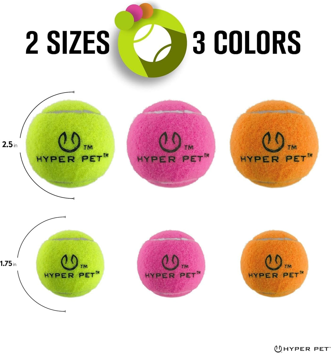 Hyper Pet MINI Tennis Balls for Dogs Interactive Toys work with Hyper