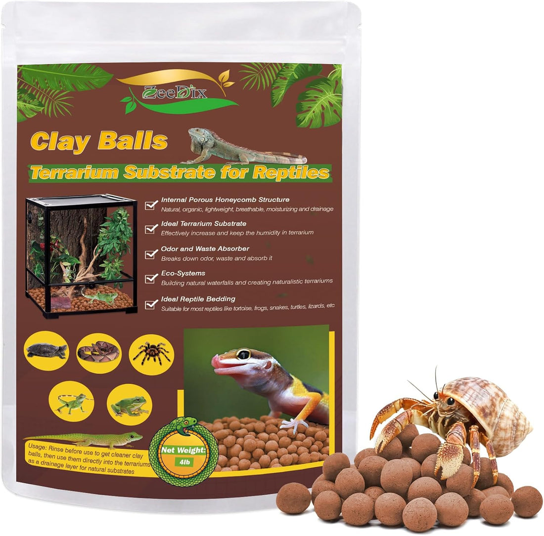 ZeeDix 2 LBS Leca Clay Balls for Reptile & Terrarium Substrate