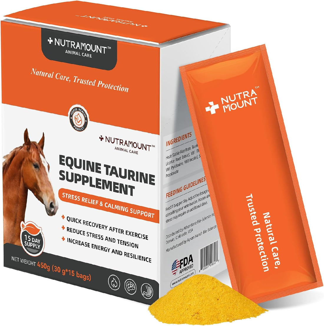 Horse Taurine Supplement Powder for Performance & Nerve Support