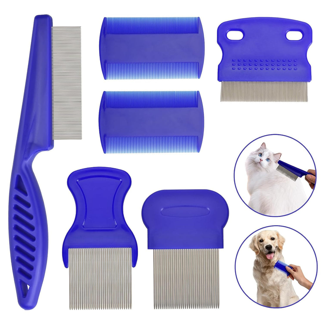 CAPHONT Flea Comb for Cats with Handle