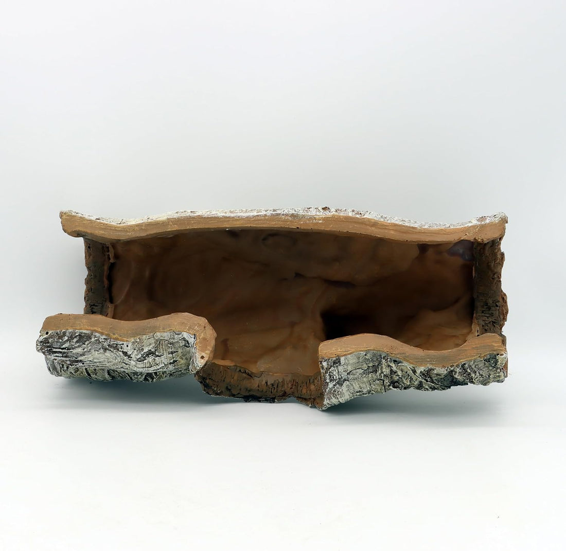 JIHAQUA Aquarium Resin Bark Terrarium Decor, Lizard