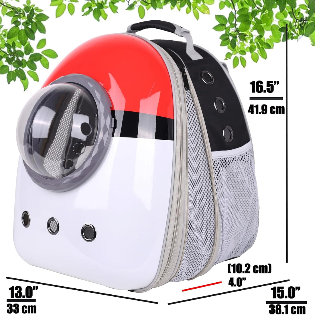 Large Cat Backpack Carrier, Front Extension with Space Capsule Bubble