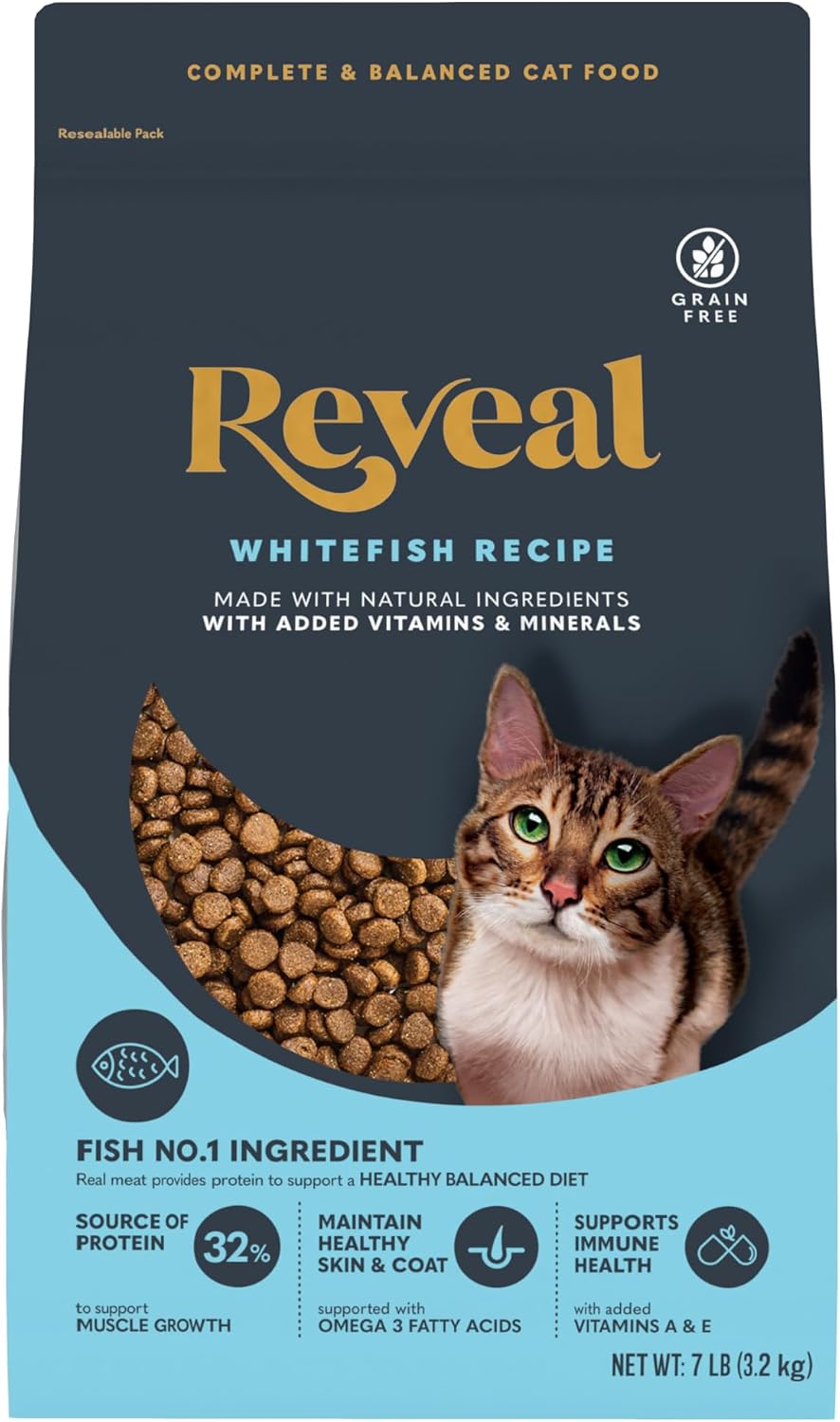 Reveal Whitefish Grain Free Complete Dry Cat Food 3 lb Bag
