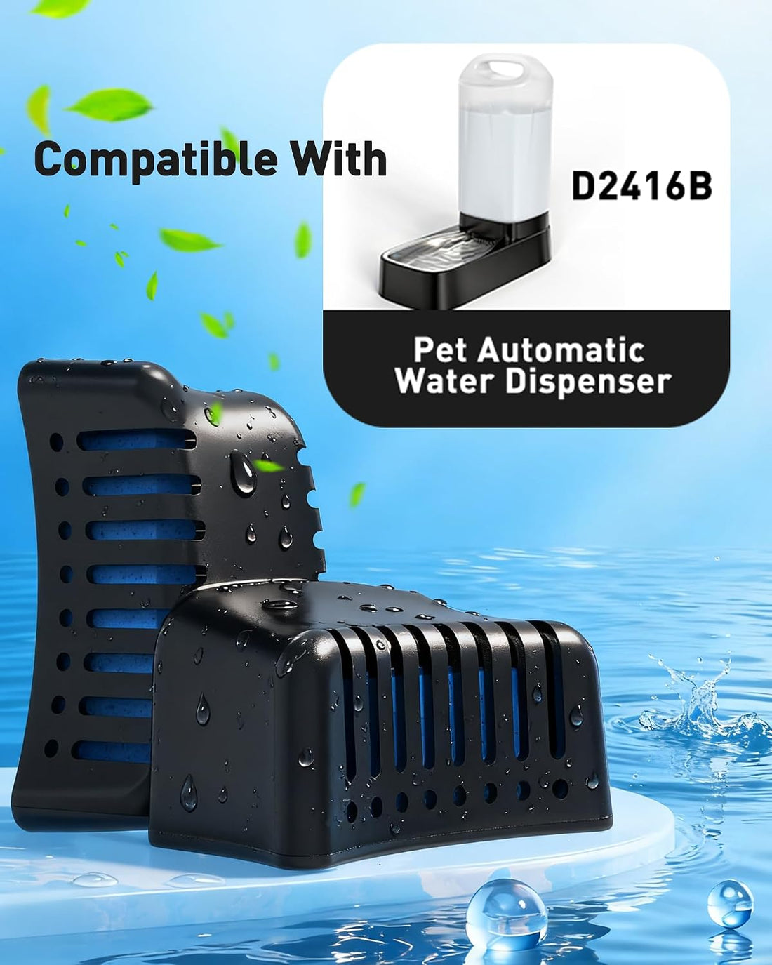 PETNF 2.4 Gallon Automatic Dog Water Bowl Dispenser with Filter