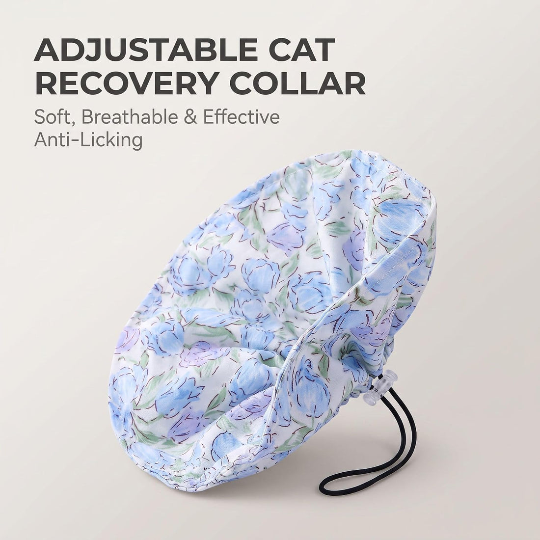 Soft Cat Recovery Collar, Adjustable Pet Cone Alternative for Cats