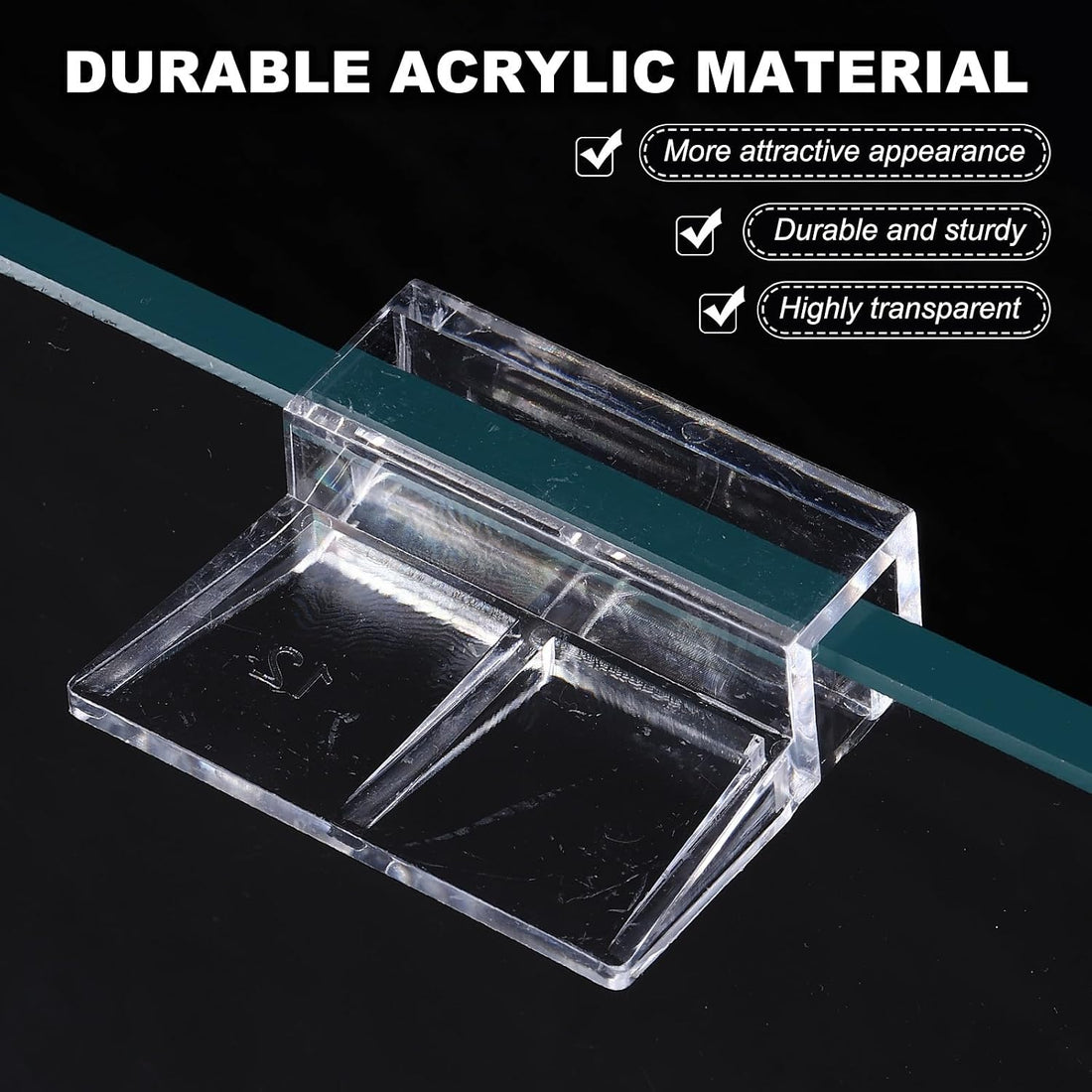 Aquarium Lid Clips 8mm Acrylic Aquarium Cover Bracket 20Pcs