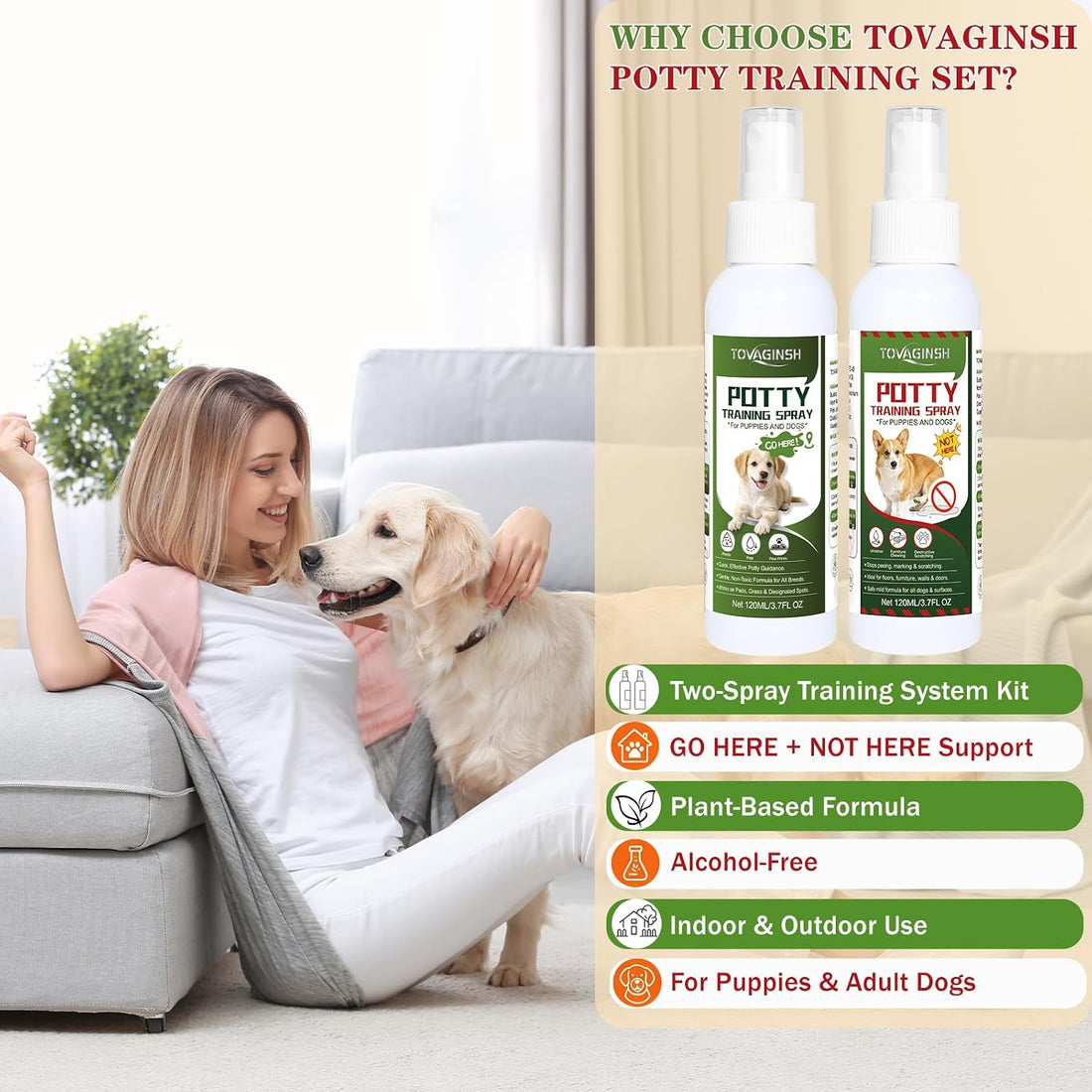 2Pack Potty Training Spray for Dogs