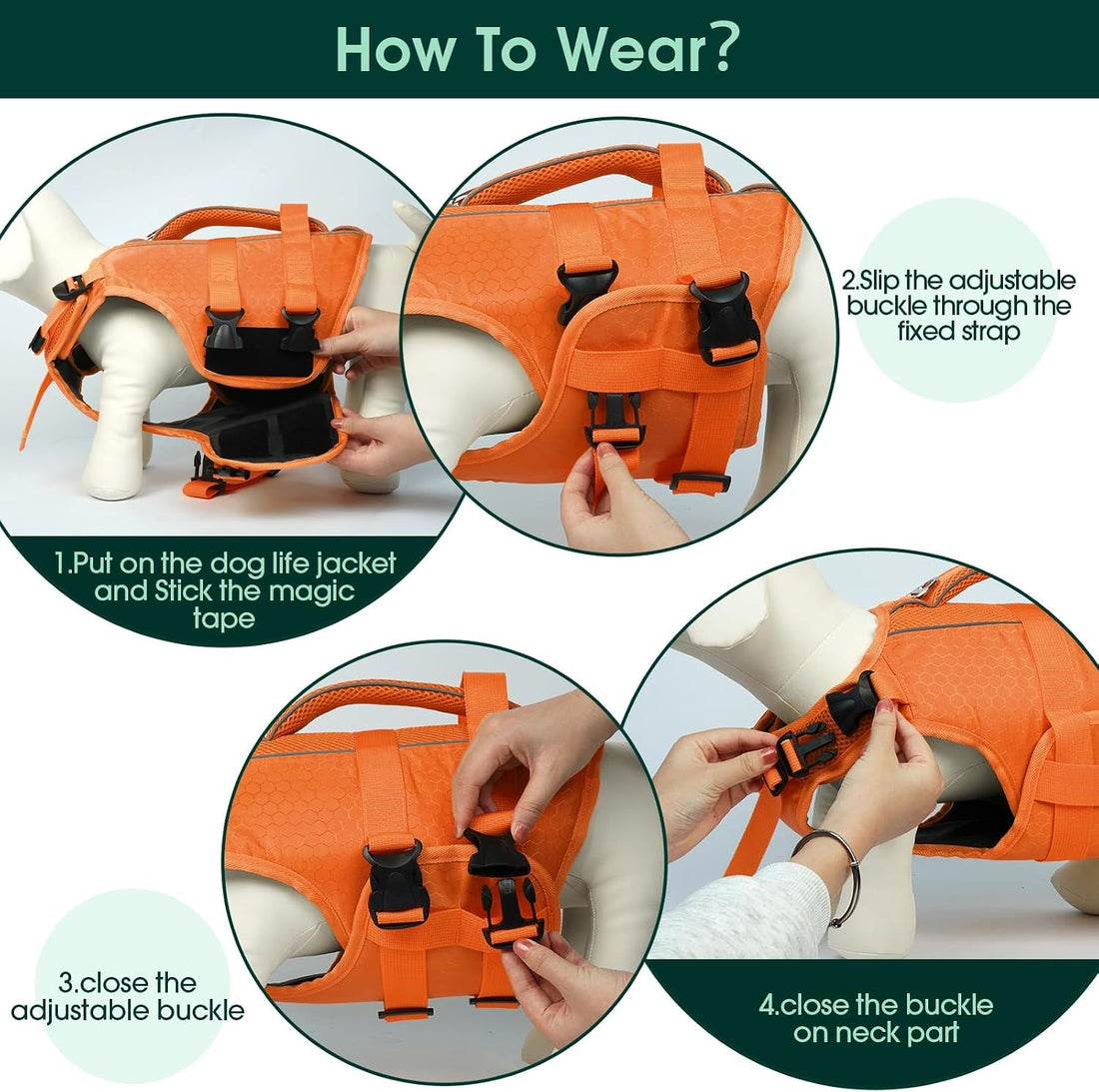 Kuoser Dog Life Jacket High Flotation