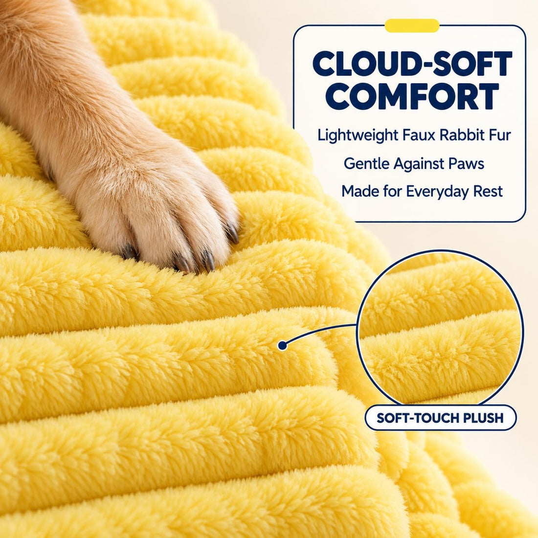 Emotional Support Blanket Yellow Dog Security Blanket Indoors Sofa