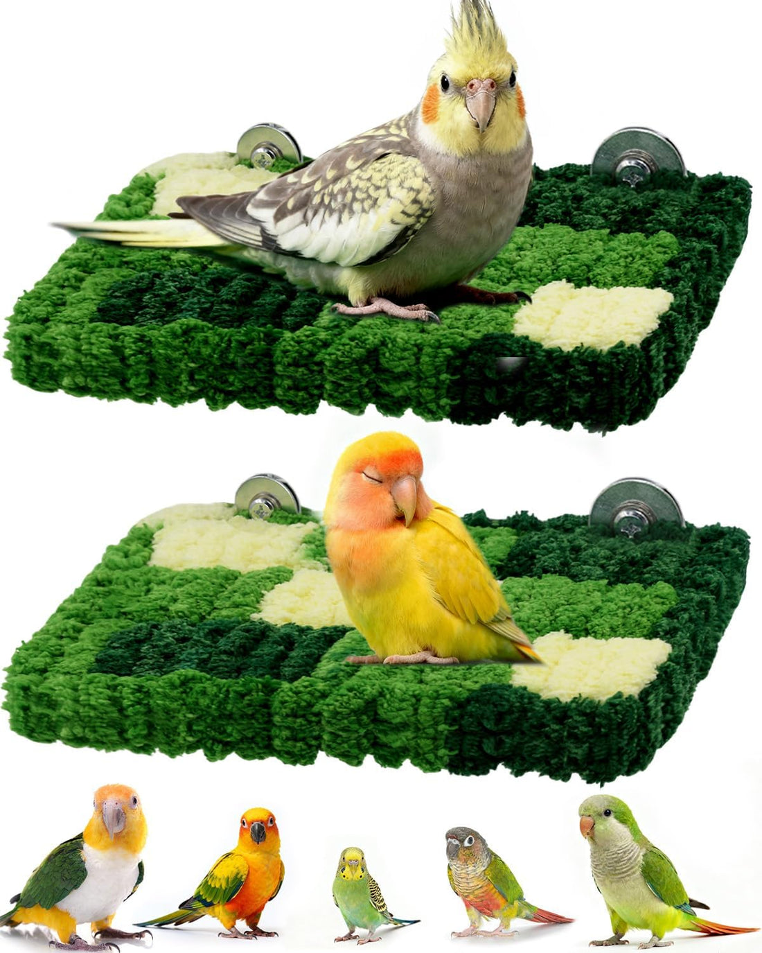 Warm Coral Fleece Bird Perch, Soft & Gentle for Sensitive Feet