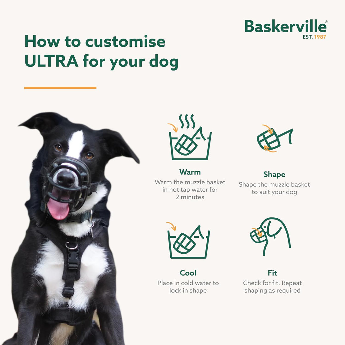 Baskerville ULTRA Dog Muzzle | Size