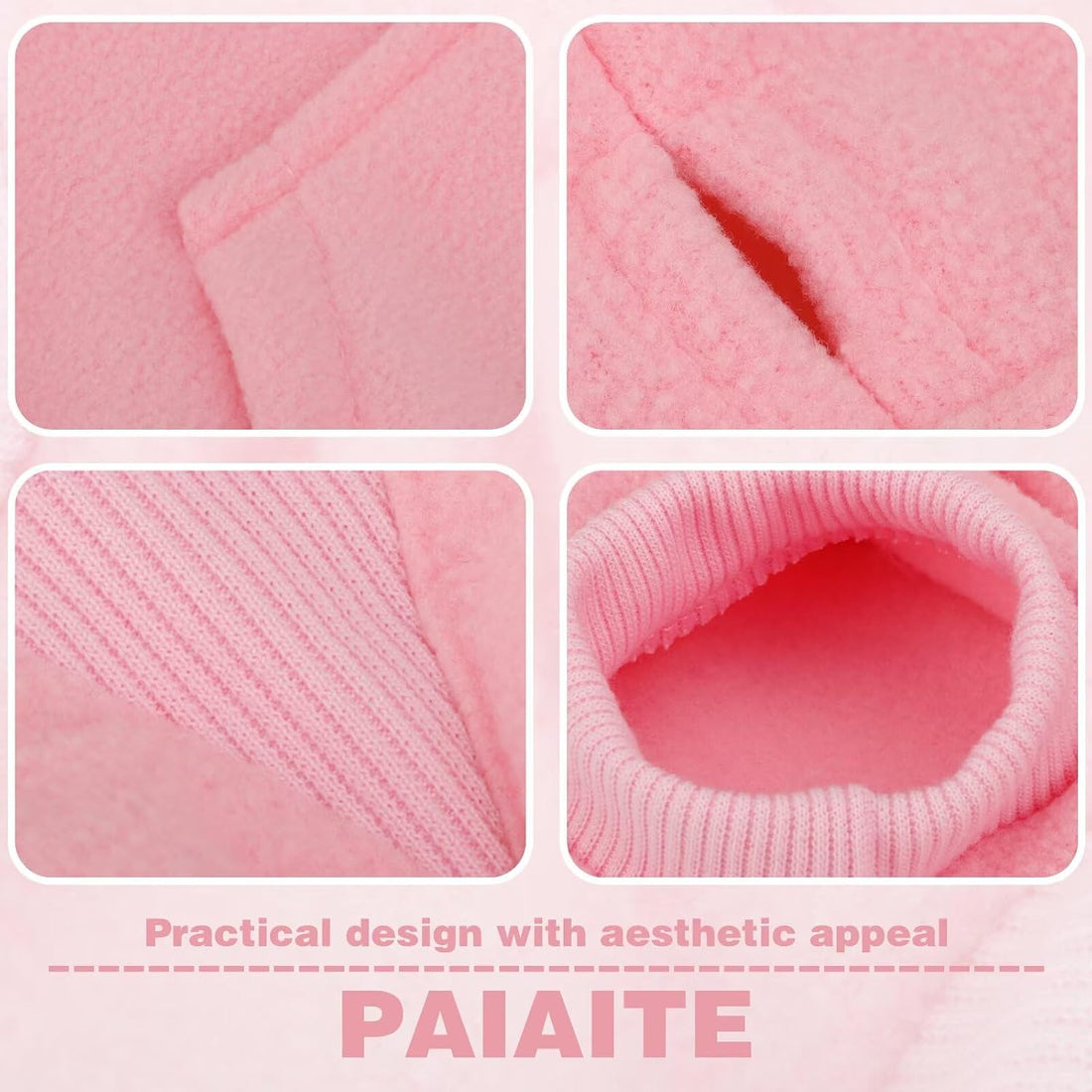 Paiaite Small Dog Hoodie Sweater Sleeveless with Pockets & Hat