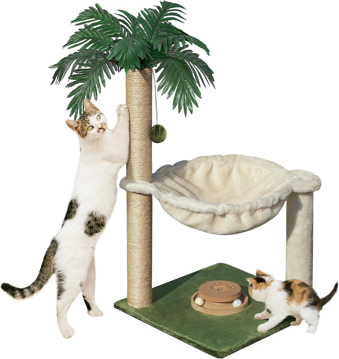 Fantasreen Cat Scratching Post 35'' Tall with Toy Mouse for Indoor