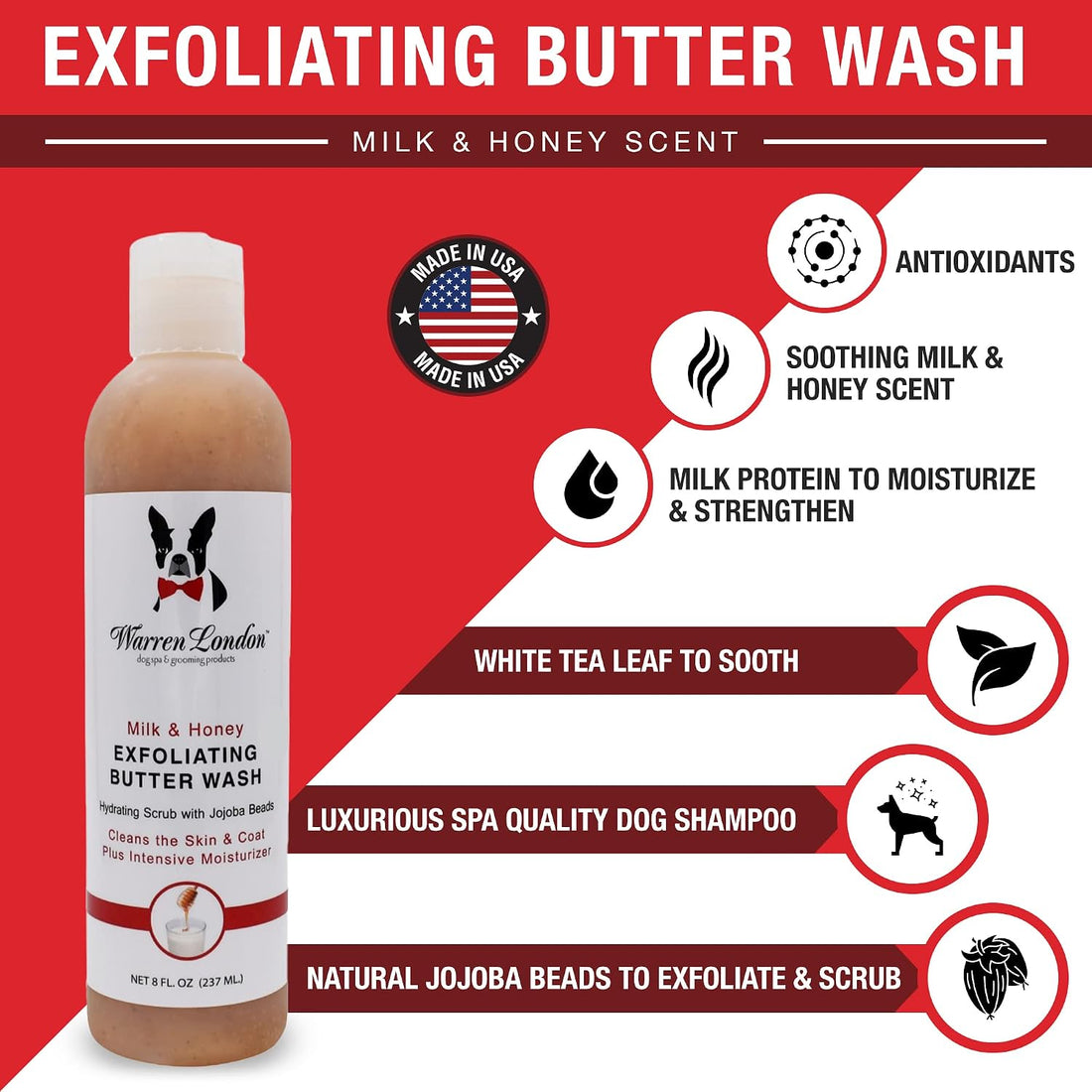 Warren London 8oz Butter Combo - Premium Dog Shampoo & Conditioner