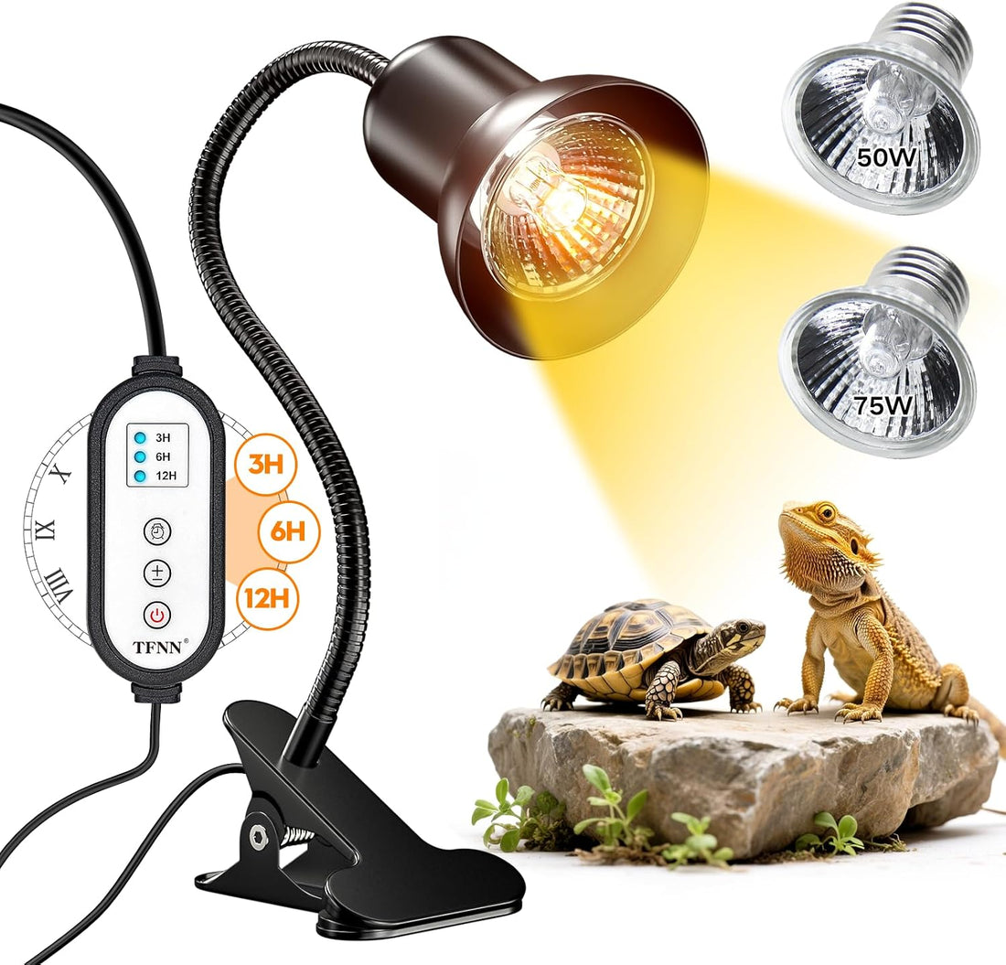 TFNN Reptile Heat Lamp, Heat Lamp with Clamp