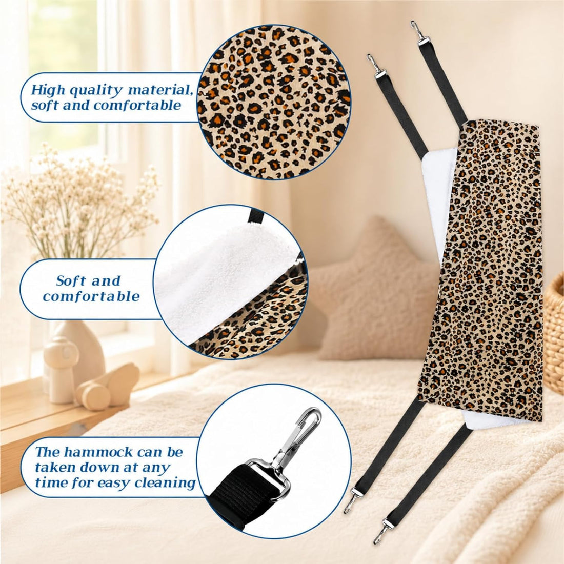 Jetec 2 Pack Cat Hammock for Cage