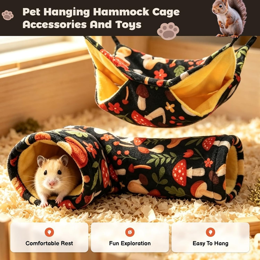 Guinea Pig Rat Tunnel & Tubes for Bunny Bedding