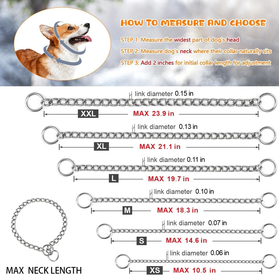TagME Chain Choke Collar for Dogs