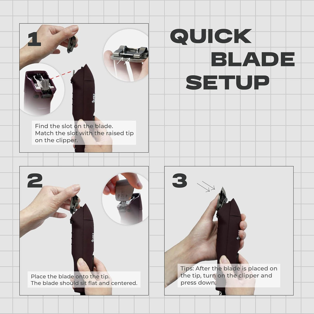 Detachable Pet Dog Grooming Ceramic Titanium A5 Wide Blade