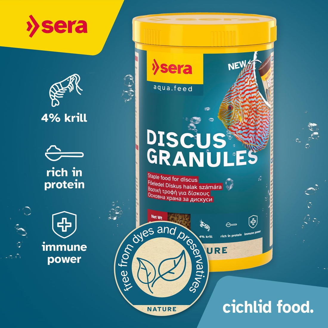 Sera Discus Granules 1000ml | Discus & Ornamental Fish Food