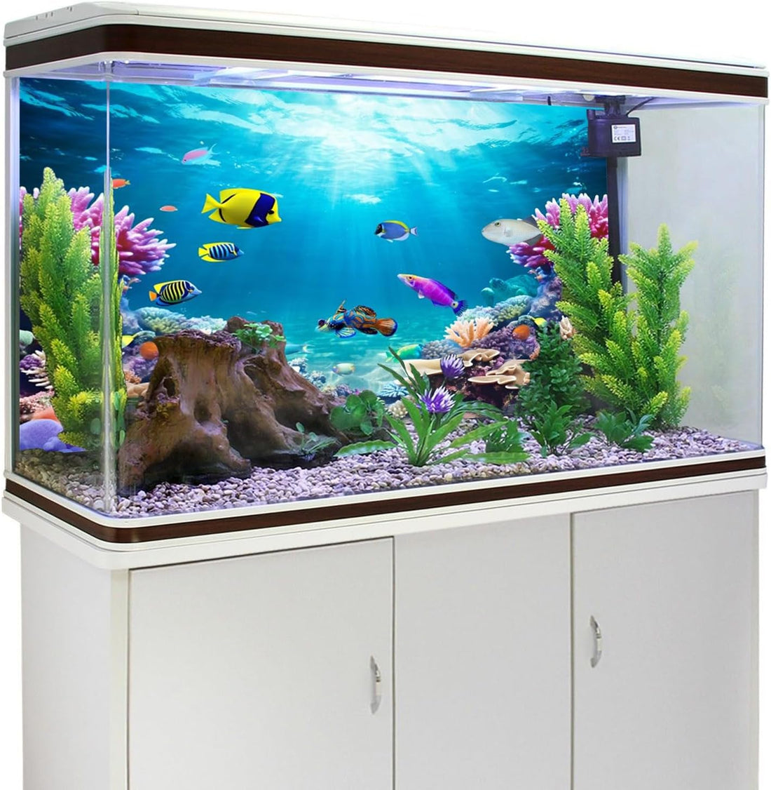48x18 in Underwater Aquarium Backdrop Tropical Coral Fish Tank
