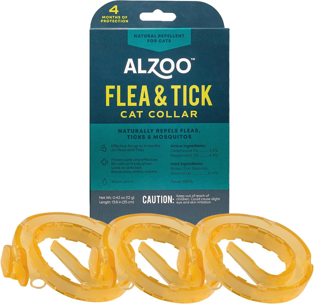 ALZOO Flea & Tick Collar for Cats, Up to 4 Months